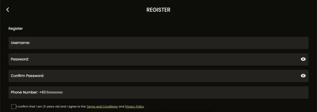 JLACE register process screen guiding players to create an account, log in, explore games, and access the casino app download
