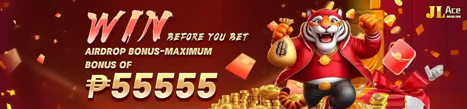 JLACE online casino homepage banner showing exciting casino games with login register access and mobile app download for players